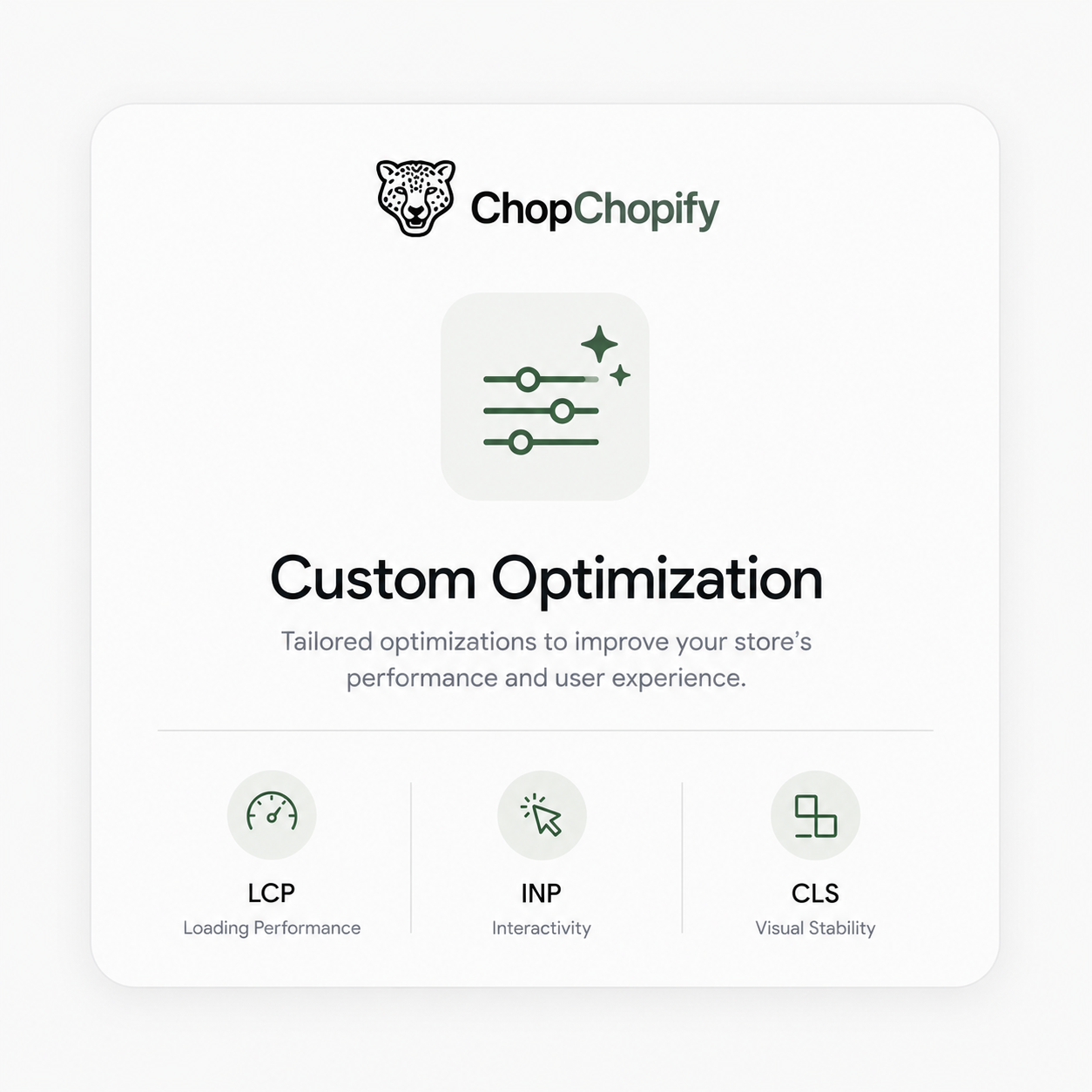 Custom Speed Optimization